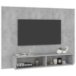 vidaXL Meuble TV mural Gris béton 120x23 5x90 cm Aggloméré