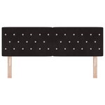 Tête de lit vidaXL avec boutons en cristal capitonnée noire 140 cm en velours