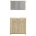 vidaXL Ensemble de meubles de salle de bain 2 Pièces chêne sonoma