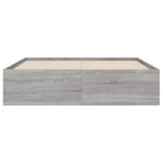 vidaXL Cadre de lit avec tiroirs sans matelas sonoma gris 120x190 cm