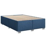 vidaXL Sommier à lattes de lit avec matelas Bleu 140x190 cm Tissu