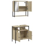 vidaXL Ensemble de meubles de salle de bain 2 Pièces chêne sonoma