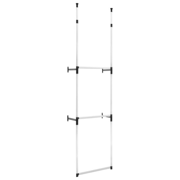 vidaXL Système de garde-robe télescopique avec barres Aluminium