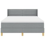 vidaXL Lit à ressorts et matelas gris clair 140x190 cm en tissu