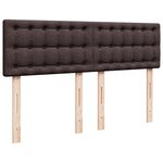 vidaXL Sommier à lattes de lit avec matelas Marron foncé 140x190 cm