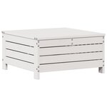 vidaXL Salon de jardin 5 Pièces avec coussins blanc bois massif de pin