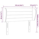 vidaXL Tête de lit avec oreilles Noir 103x23x78/88 cm Tissu