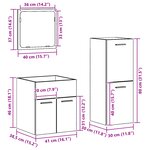 vidaXL Ensemble de meubles de salle de bain 3 pièces Bois vieilli