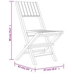 vidaXL Chaises de jardin pliantes lot de 4 47x61x90cm bois massif teck