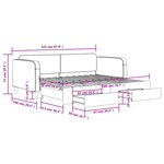 vidaXL Lit de jour avec gigogne et tiroirs sans matelas taupe 90x200cm