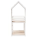 vidaXL Lit superposé sans matelas blanc 75x190 cm bois de pin massif