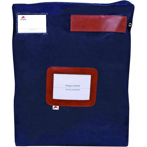 Pochette navette bleue grand modèle en PVC à soufflets dimensions : 40x50x5cm ALBA