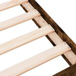 vidaXL Cadre de lit chêne fumé 90x200 cm bois d'ingénierie