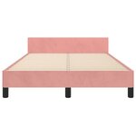 vidaXL Cadre de lit avec tête de lit rose 120x190 cm velours
