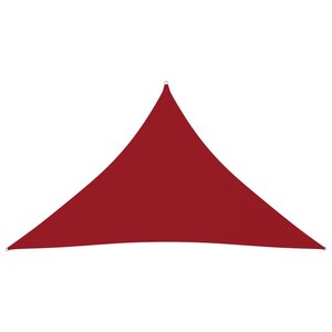 vidaXL Voile de parasol Tissu Oxford triangulaire 3x3x4 24 m Rouge