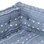 vidaXL Coussin de canapé palette Indigo Tissu Patchwork