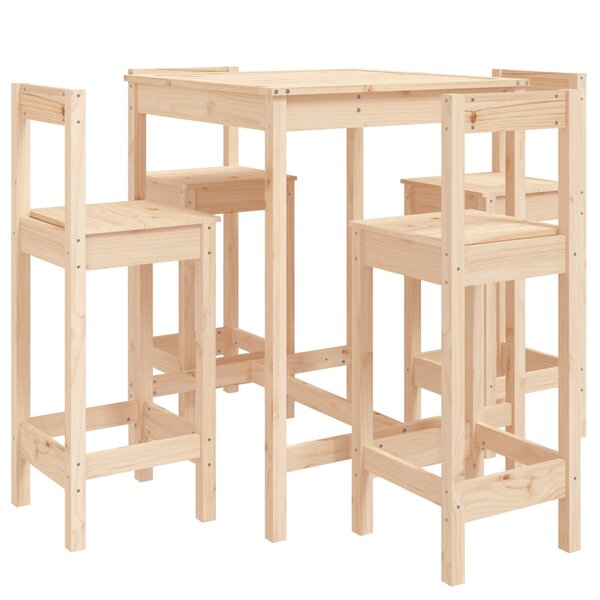 vidaXL Ensemble de bar de jardin 5 Pièces bois de pin massif