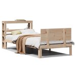 vidaXL Cadre de lit avec tête de lit 90x200 cm bois de pin massif