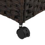 vidaXL Panier à linge avec roulettes marron foncé 60x35x60 5 cm