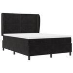 Lit box spring vidaXL avec matelas Noir 160x200 cm Velours