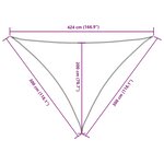 vidaXL Voile de parasol tissu oxford triangulaire 3x3x4 24 m rouge