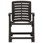 vidaXL Chaises de jardin lot de 2 Plastique Anthracite
