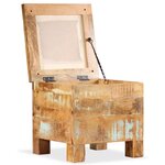 vidaXL Banc de rangement Bois massif recyclé 40 x 40 x 45 cm