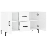 vidaXL Buffet blanc brillant 100x36x60 cm bois d'ingénierie