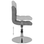 vidaXL Chaises pivotantes à manger lot de 6 Gris clair Tissu