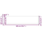 vidaXL Auvent latéral rétractable de patio 160x600 cm Crème