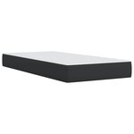 vidaXL Sommier à lattes de lit avec matelas Noir 100x200 cm Similicuir