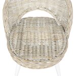 vidaXL Chaise de canapé rotin kubu blanc
