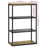 vidaXL Bibliothèque 70x35x110 cm en bois massif mangue brut