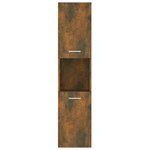 vidaXL Armoire de bain Chêne fumé 30x30x130 cm Bois d'ingénierie