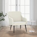 vidaXL Fauteuil Crème 63x76x80 cm Velours