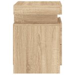 vidaXL Tables de chevet et lumières LED 2 Pièces chêne sonoma 35x39x55 cm