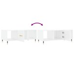 vidaXL Table basse Blanc brillant 102x50x40 cm Bois d'ingénierie