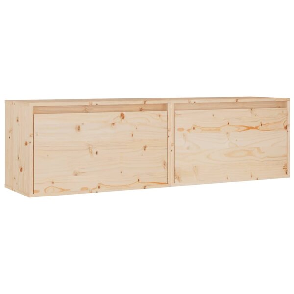 vidaXL Armoires murales 2 Pièces 60x30x35 cm Bois de pin massif