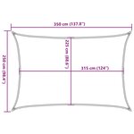 vidaXL Voile d'ombrage 160 g/m² Noir 2 5x3 5 m PEHD