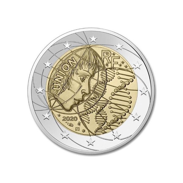 Monnaie 2 euros commémorative coincard bu france 2020 - union