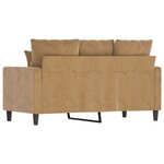 vidaXL Canapé à 2 places Marron 120 cm Velours