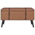 vidaXL Tabourets de rangement lot de 3 Marron Similicuir