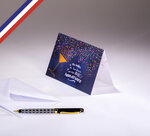 Carte double gourmandiz créée et imprimée en france sur papier certifié pefc - des bulles de bonheur pour fêter un bel anniversaire