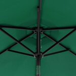 vidaXL Parasol de jardin avec mât en acier vert 225x225x212 cm