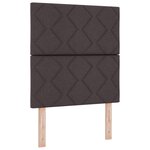 Lit Box Spring vidaXL avec Matelas & LED Marron Foncé 90x190 cm en Tissu