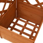 vidaXL Jardinière d'angle en treillis 40x40x150cm Bois de sapin massif