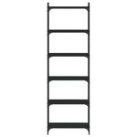 vidaXL Bibliothèque 6 niveaux noir 60x30x188 cm bois d'ingénierie