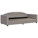 vidaXL Lit de jour avec gigogne et matelas taupe 90x200 cm tissu