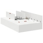 Cadre de lit de rangement vidaXL Blanc 120x200 cm