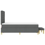 vidaXL Lit Box Spring avec Matelas & Banc Gris Foncé 120x200 cm Tissu